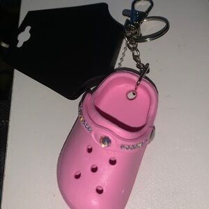 Crystal croc bag/purse charm keychain